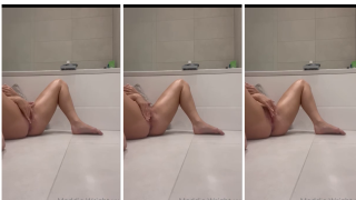 Madelene Wright Making Herself Squirt On Bathroom Floor